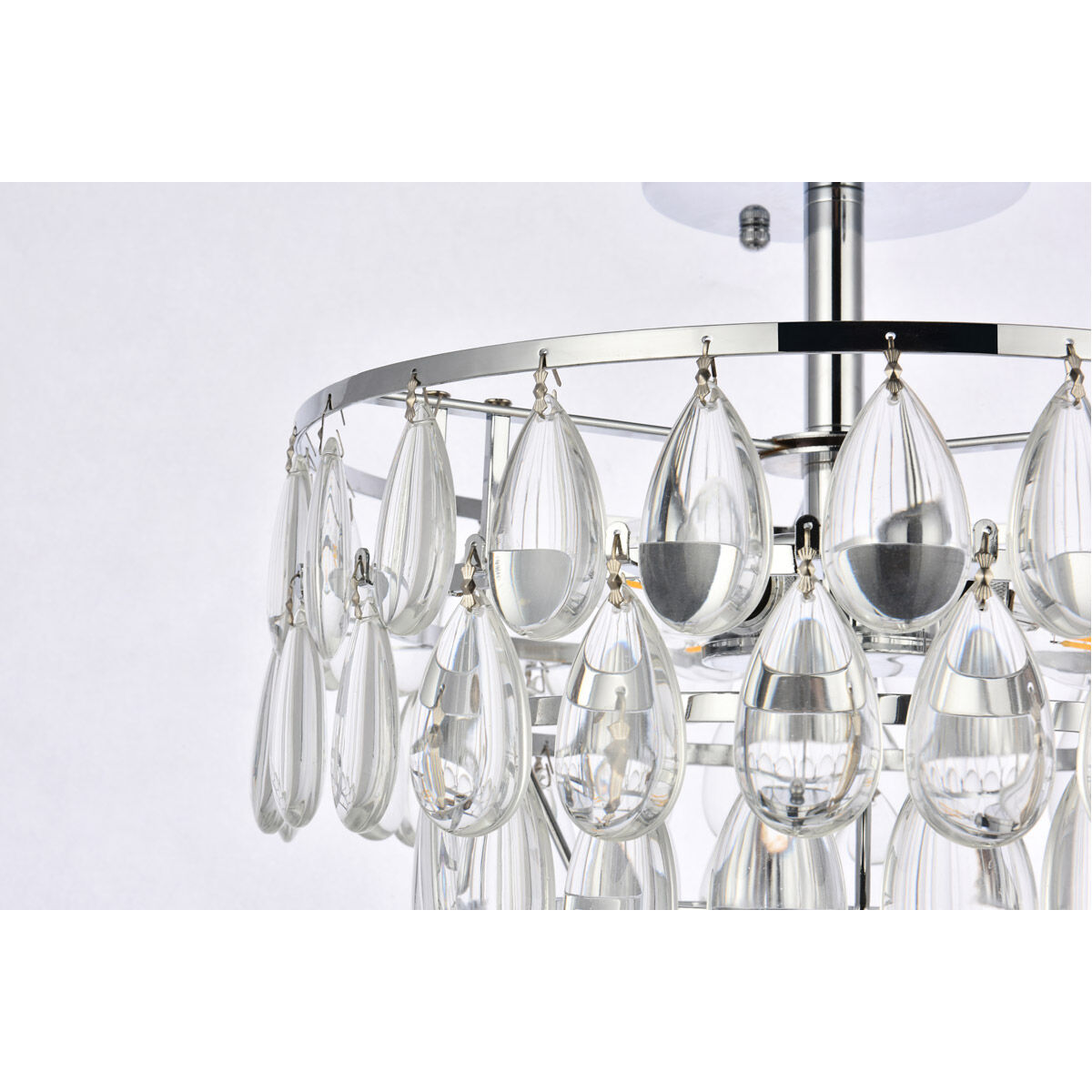 Mila 3 Light 14 inch Chrome Flush Mount Ceiling Light