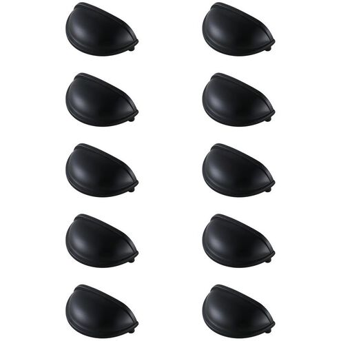 Atticus Matte Black Hardware Drawer Pull, Set of 10