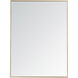 Monet 48 X 36 inch Brass Wall Mirror