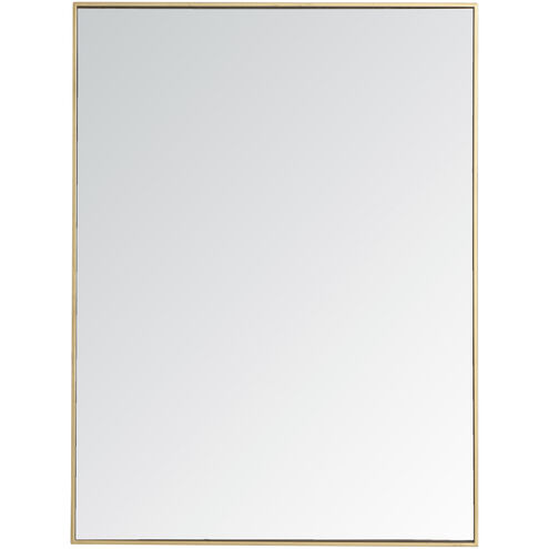 Monet 48 X 36 inch Brass Wall Mirror