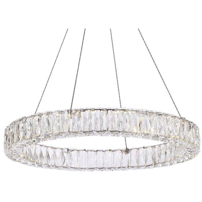 Monroe 1 Light 26 inch Chrome Pendant Ceiling Light