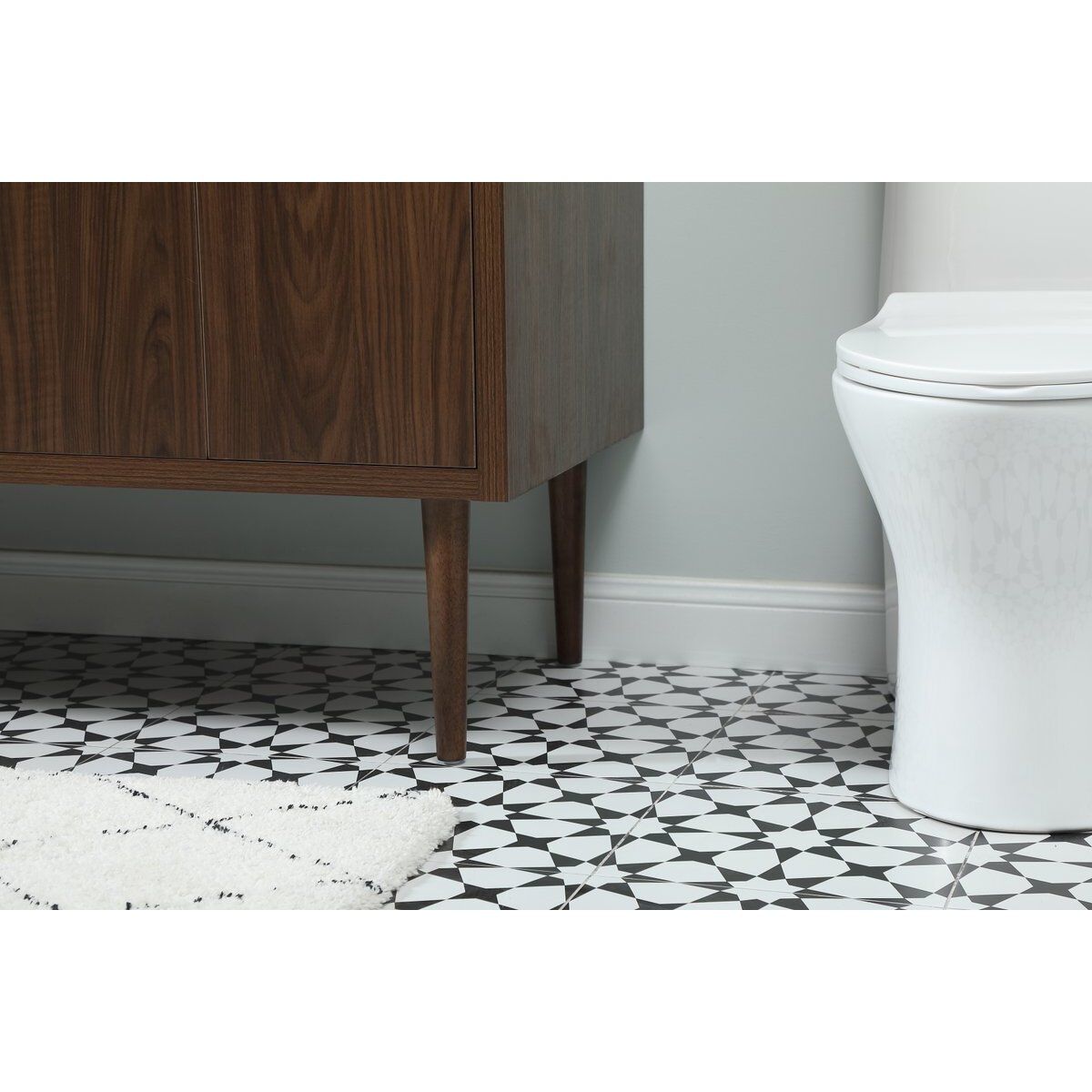 Cyrus 60 X 22 X 34 inch Walnut Vanity Sink Set