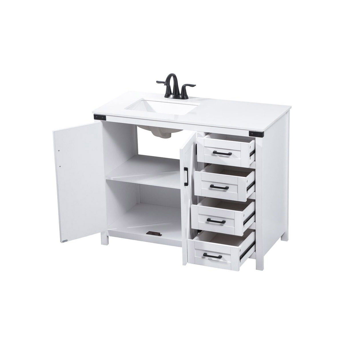 Grant 42 X 19 X 34 inch White Vanity Sink Set