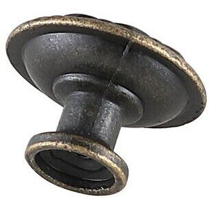 Corio Antique Bronze Hardware Cabinet Knob, Set of 10
