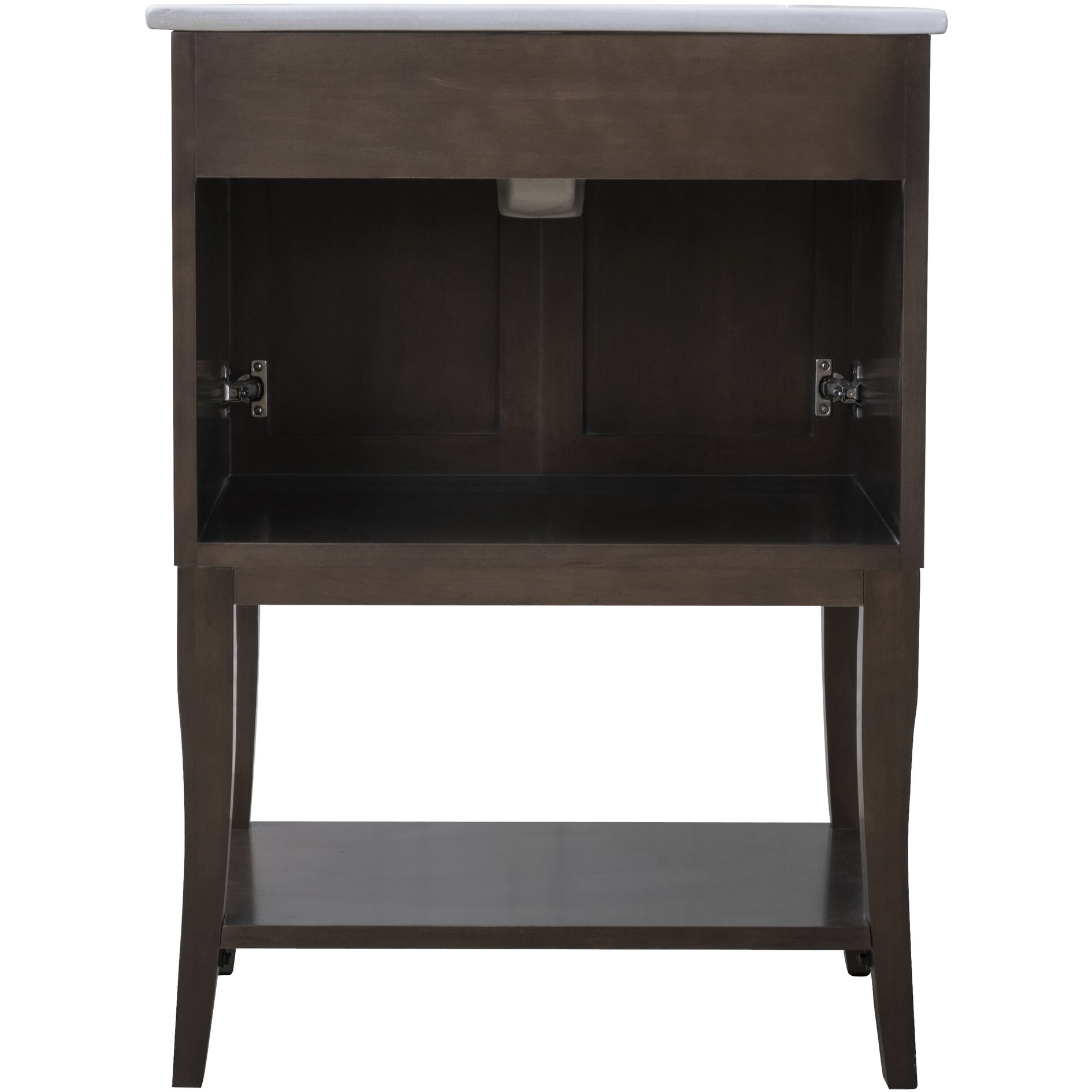 Mason 24 X 33 inch Antique Coffee and Chrome Vanity Set