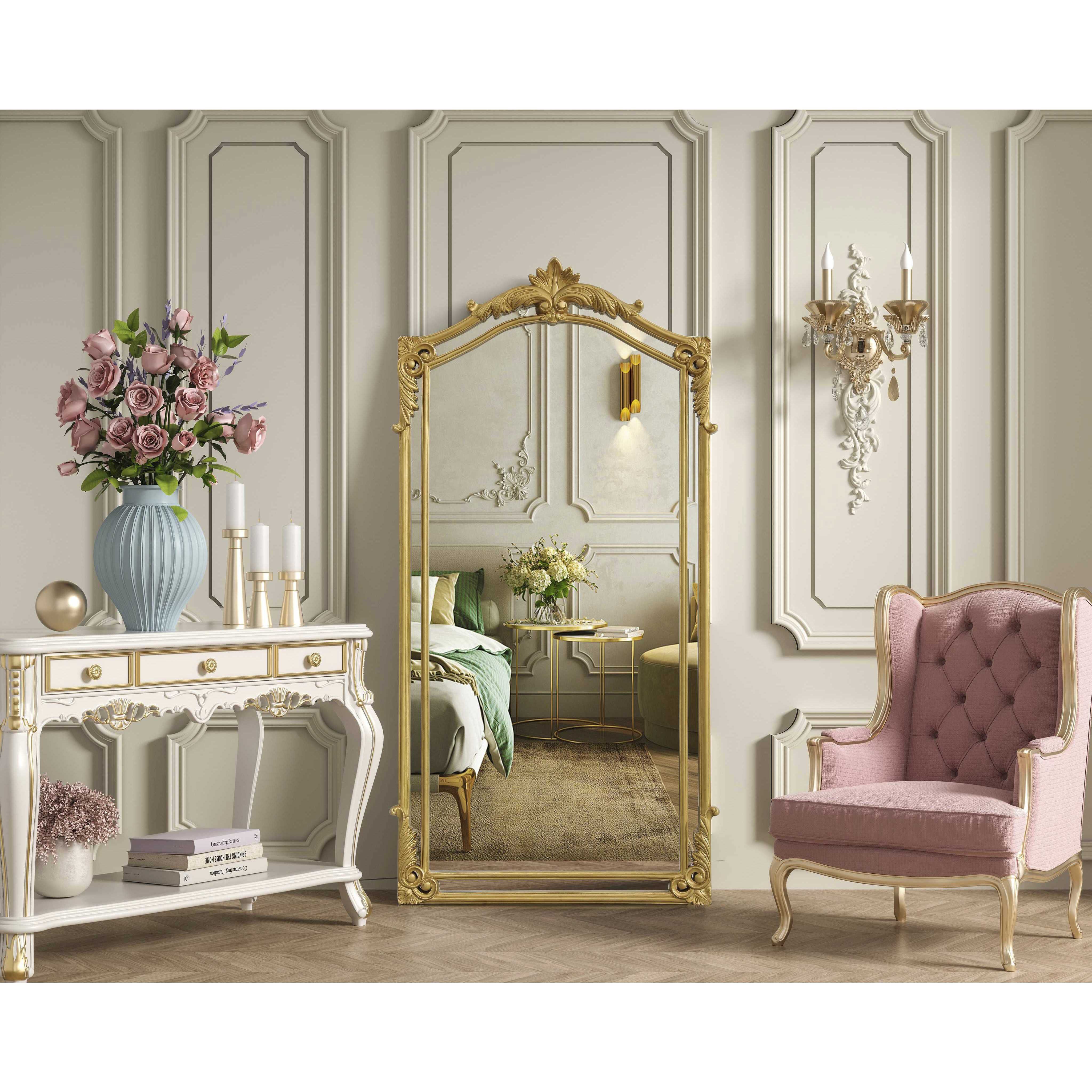 Madeline 66 X 33.5 inch Gold Leaf Mirror