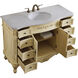 Danville 96 X 21 X 70 inch Light Antique Beige Vanity Sink Set