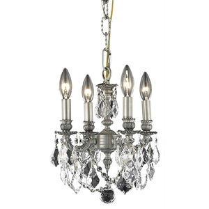 Lillie 4 Light 10 inch Pewter Pendant Ceiling Light in Clear, Royal Cut