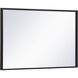 Monet 28 X 18 inch Black Wall Mirror