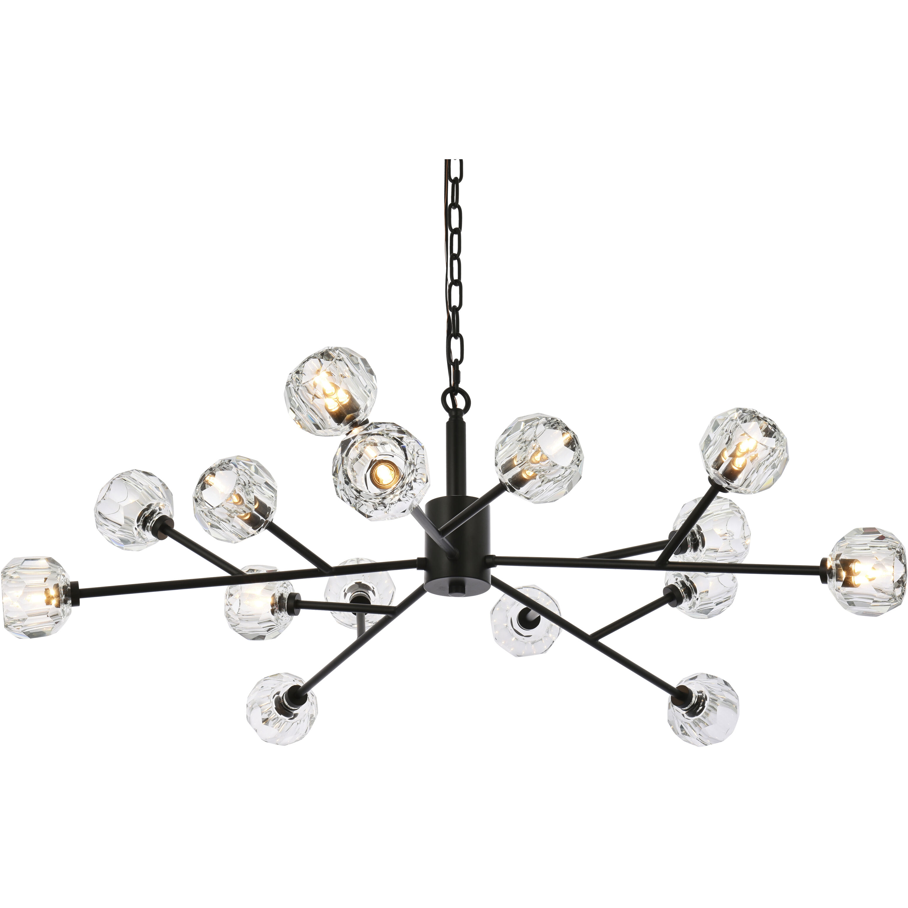 Graham 15 Light 42 inch Black Pendant Ceiling Light