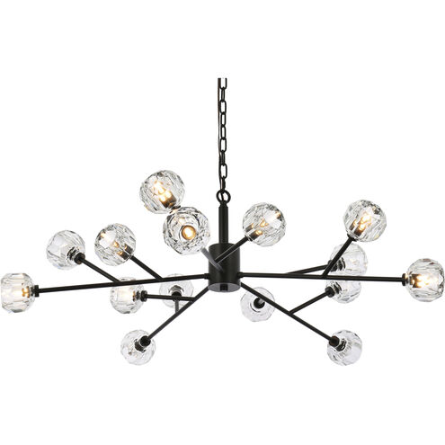 Graham 15 Light 42 inch Black Pendant Ceiling Light