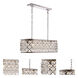 Madison 6 Light 40 inch Polished Nickel Island Pendant Ceiling Light, Urban Classic