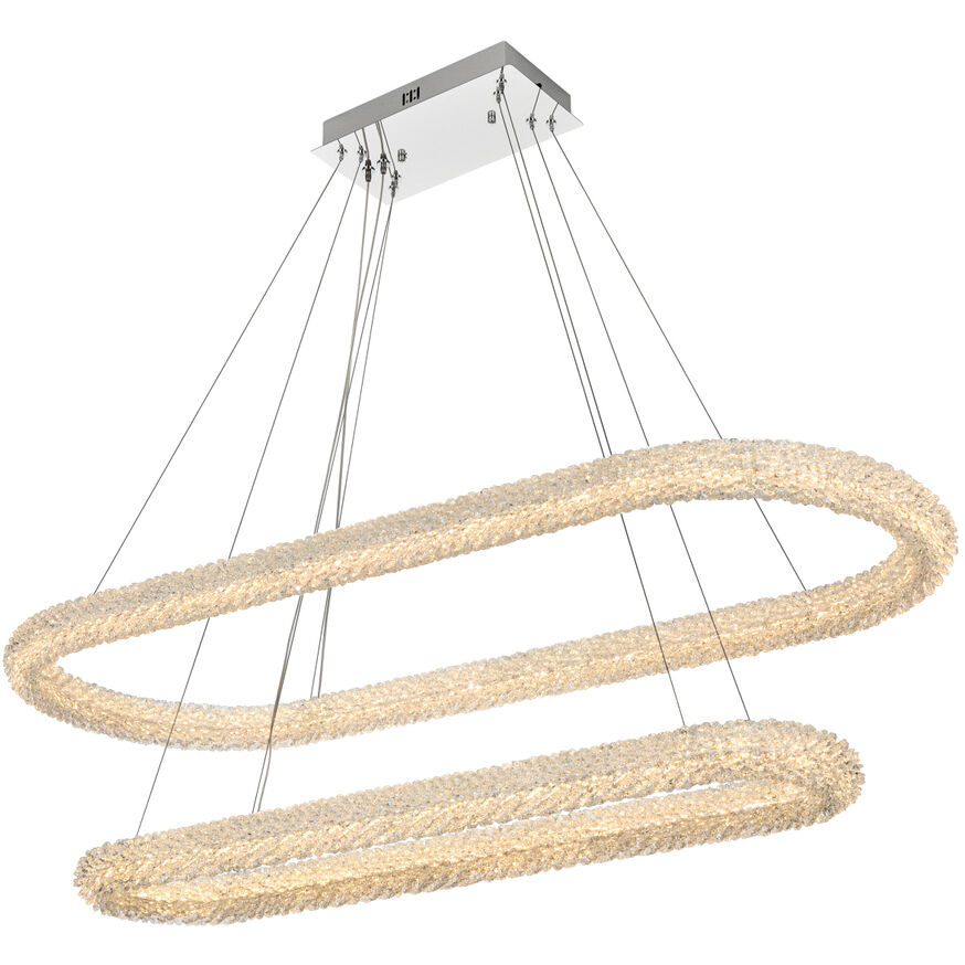 Bowen 2 Light 20 inch Chrome Chandelier Ceiling Light