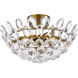 Emilia 3 Light 16 inch Brass Flush Mount Ceiling Light