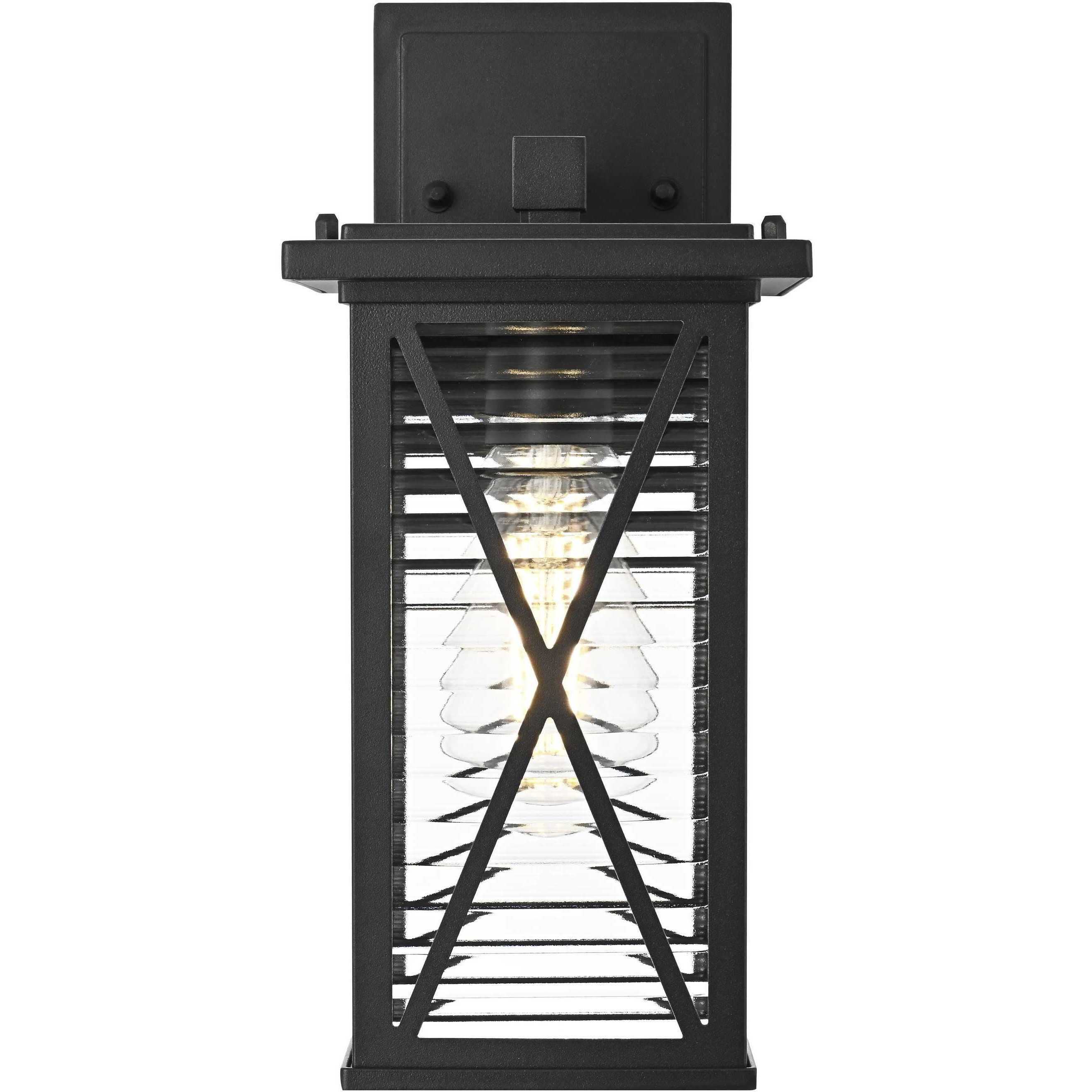 Jada 1 Light 12 inch Black Outdoor Wall Sconce