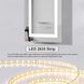 Riven 60 X 36 inch White LED Mirror