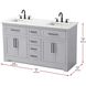 Remington 60 X 35 inch Grey Bathroom Vanity Cabinet