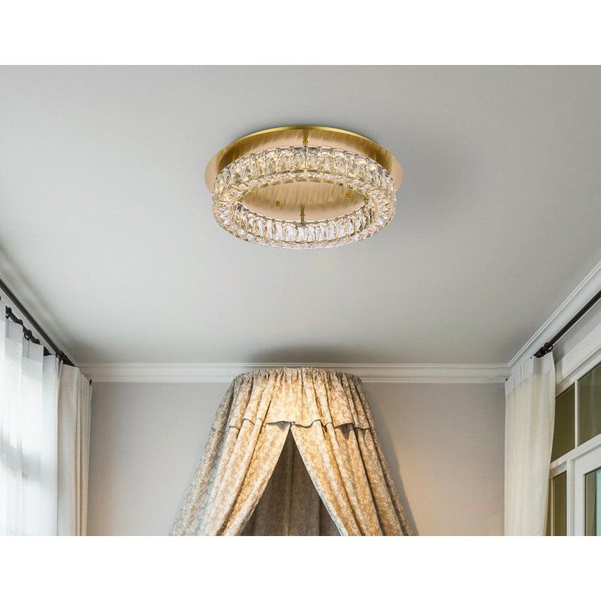 Monroe 1 Light 22 inch Gold Flush Mount Ceiling Light