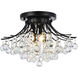 Toureg 6 Light 19 inch Black and Clear Flush Mount Ceiling Light