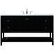 Theo 60 X 22 X 34 inch Black Vanity Sink Set