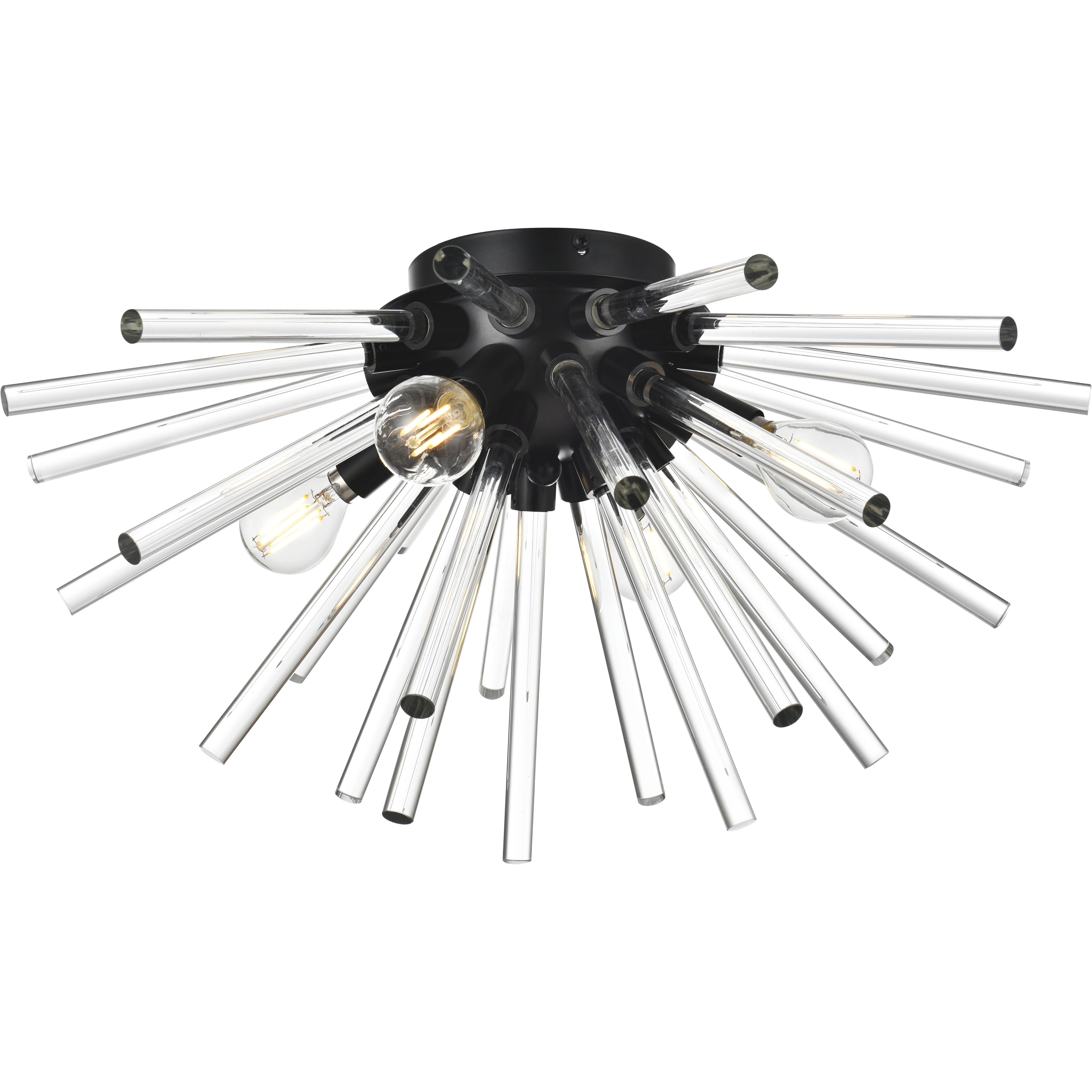 Sienna 4 Light 18 inch Black Wall Sconce Wall Light, can be Flush Mounted