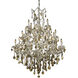 Maria Theresa 28 Light 38 inch Chrome Foyer Ceiling Light in Golden Teak, Royal Cut