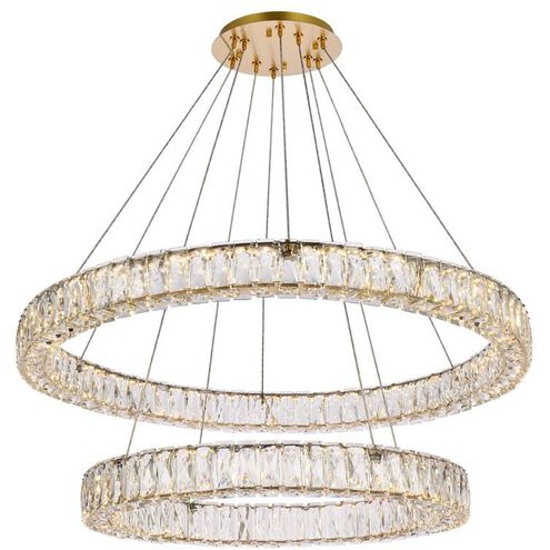 Monroe 2 Light 36 inch Gold Chandelier Ceiling Light