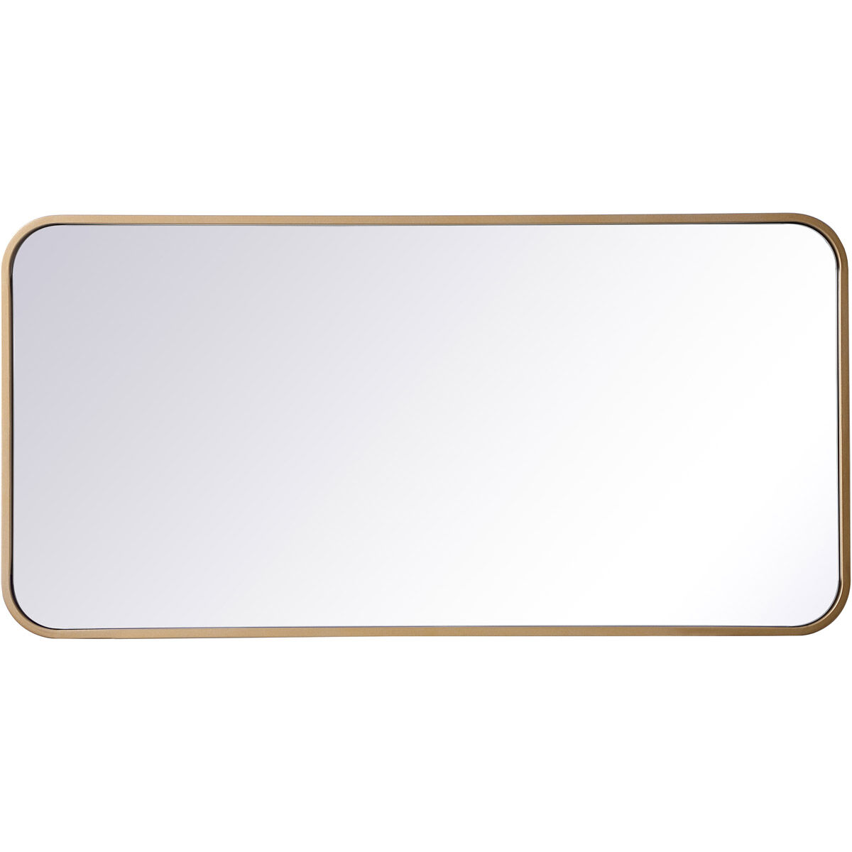 Evermore 36 X 18 inch Brass Mirror