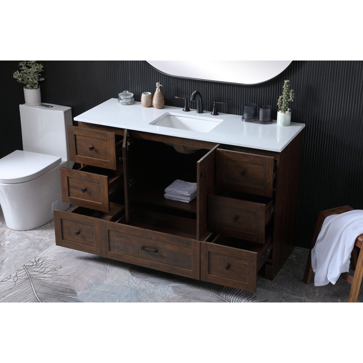 Soma 54 X 19 X 34 inch Expresso Vanity Sink Set