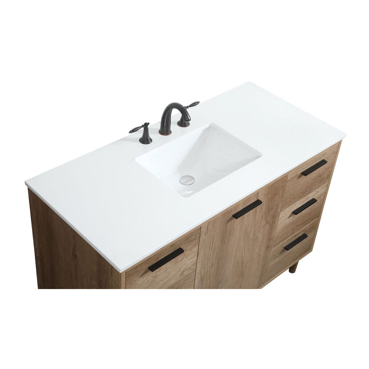 Baldwin 48 X 22 X 34 inch Natural Oak Vanity Sink Set