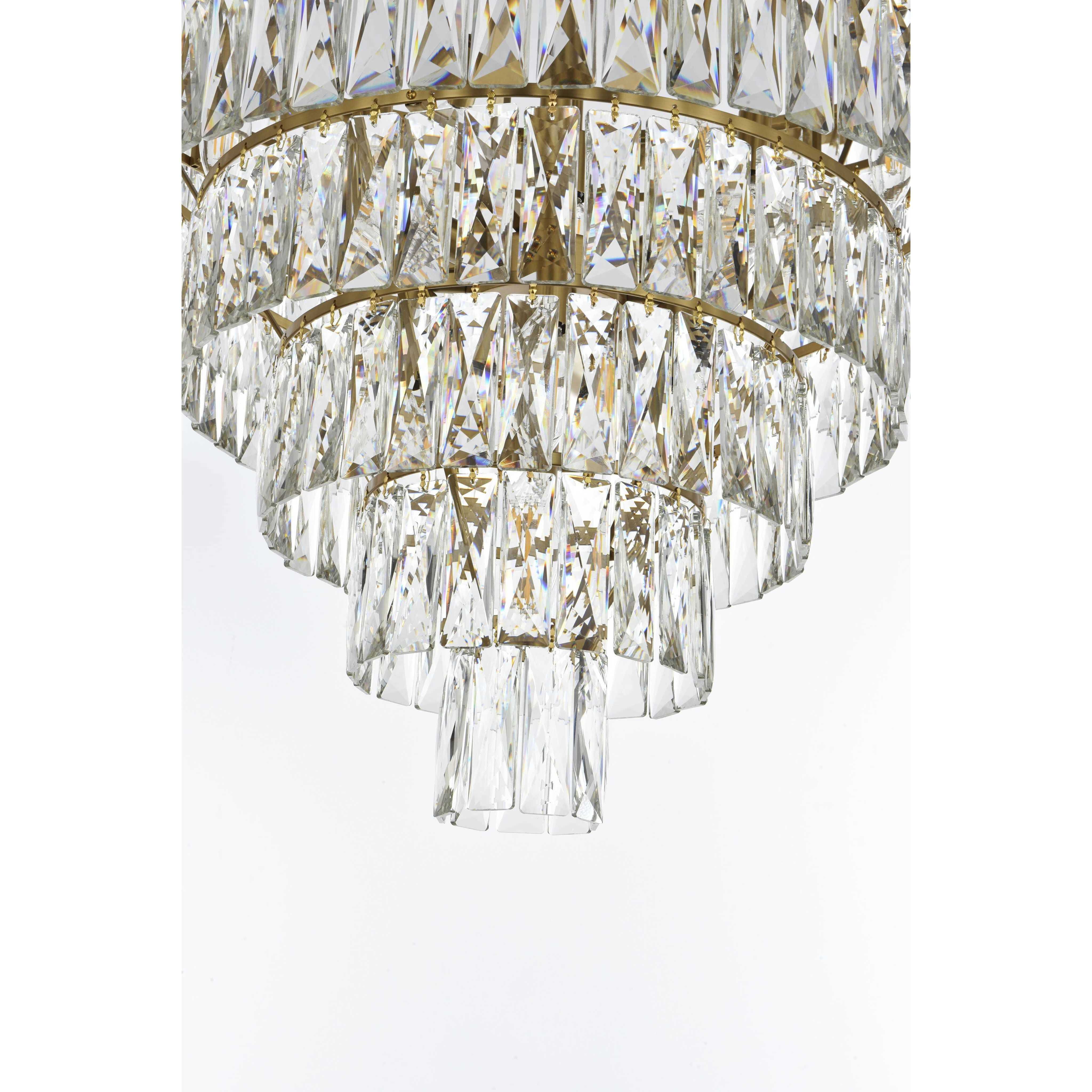 Josephine 29 Light 36 inch Satin Gold Chandelier Ceiling Light
