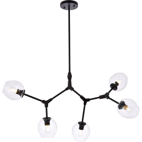 Cavoli 5 Light 43 inch Black Chandelier Ceiling Light