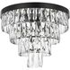 Josephine 6 Light 18 inch Black Flush Mount Ceiling Light