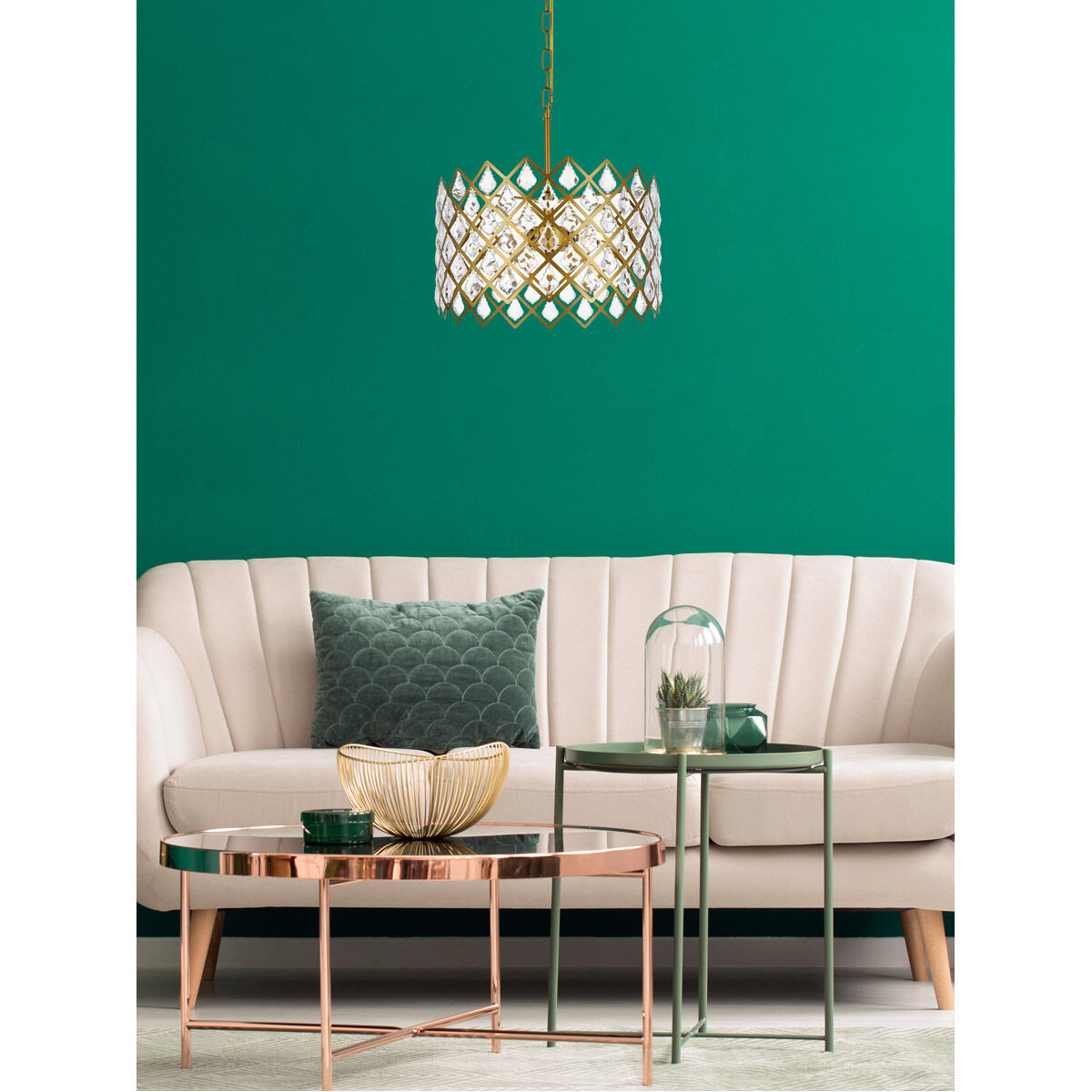 Lyla 3 Light 16 inch Brass Pendant Ceiling Light