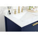 Larkin 60 X 22 X 34 inch Blue Vanity Sink Set