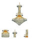 Toureg 16 Light 35 inch Gold Foyer Ceiling Light in Royal Cut