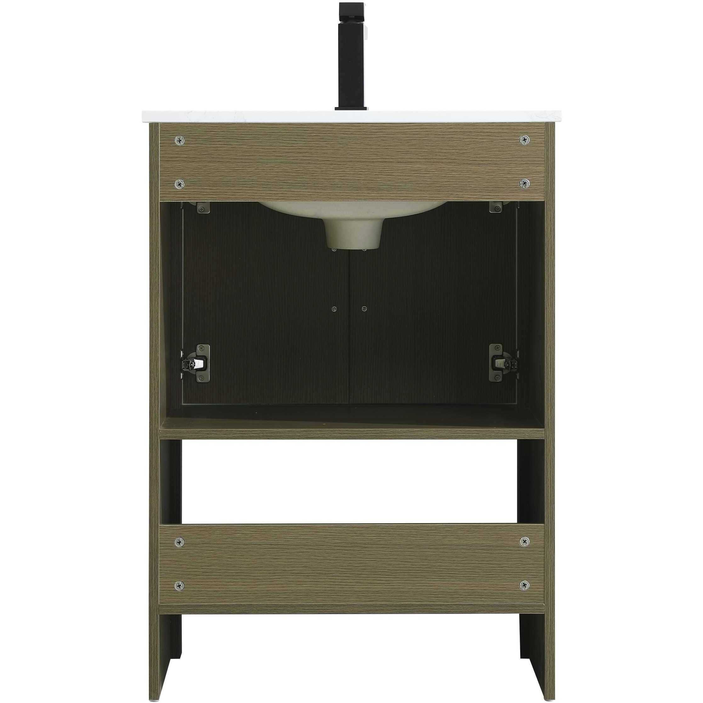 Ira 24 X 34 inch Chestnut Brown Bathroom Vanity Cabinet