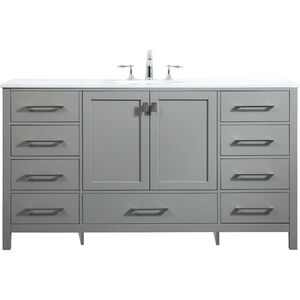 Irene 60 X 22 X 34 inch Grey Vanity Sink Set