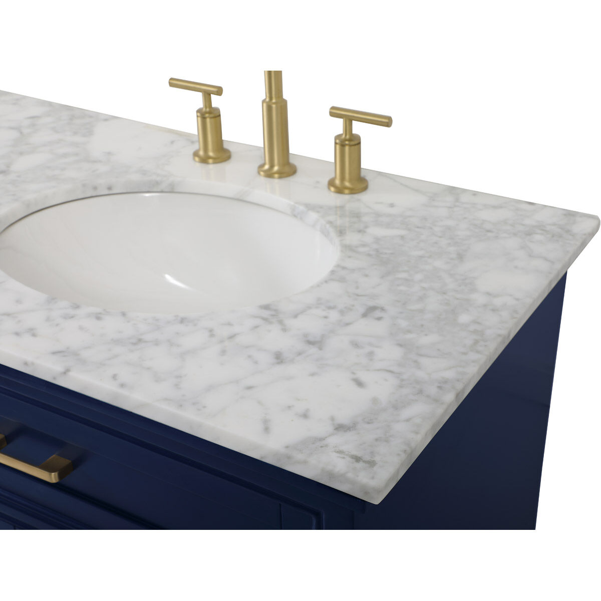Americana 72 X 22 X 35 inch Blue Vanity Sink Set
