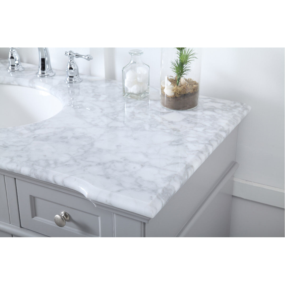 Wesley 48 X 21.5 X 35 inch Grey Vanity Sink Set in Gray