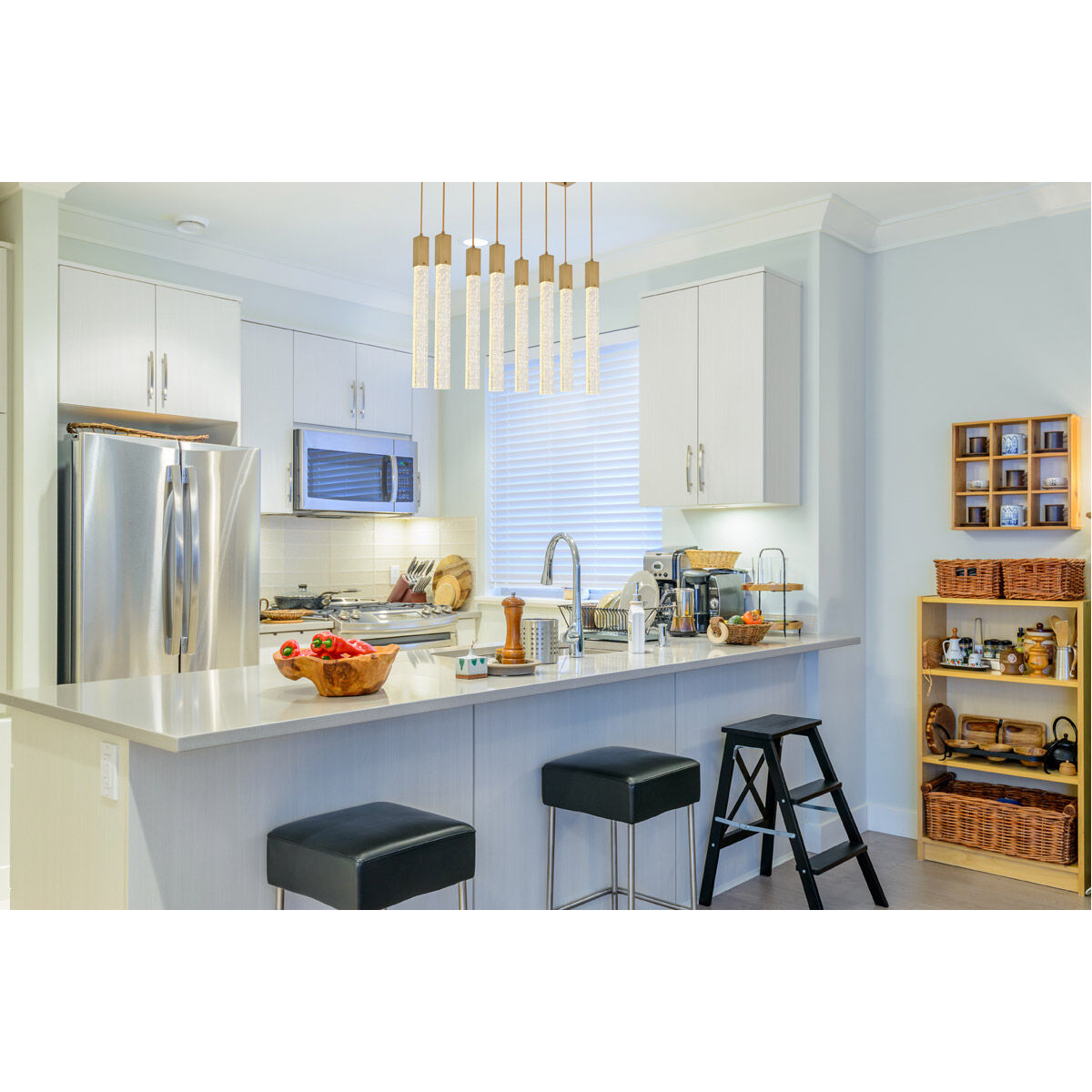 Weston 8 Light 36 inch Satin Gold Pendant Ceiling Light