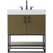 Caroline 30 X 34 inch Chestnut Brown Bathroom Vanity Cabinet
