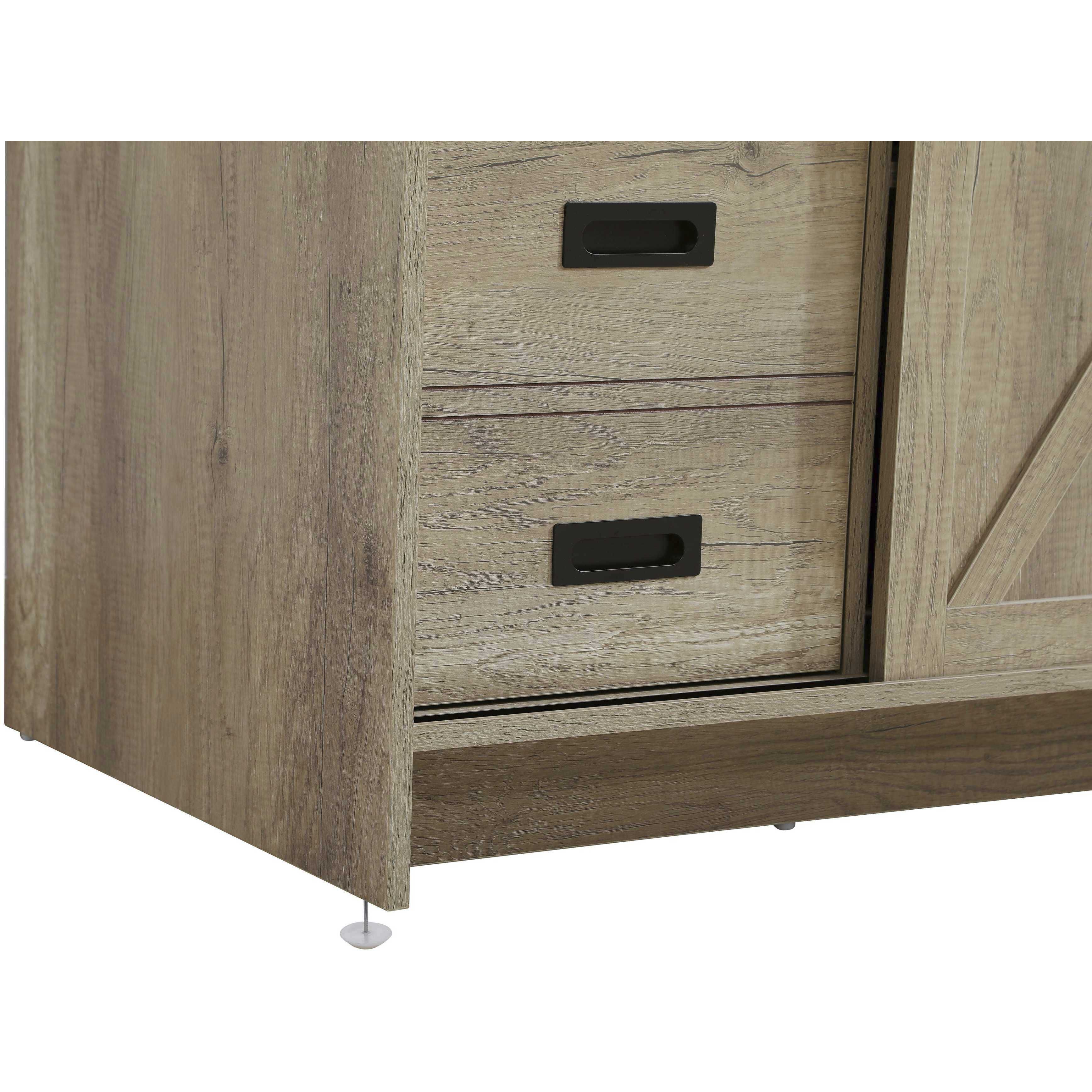 Austin 54 X 34 inch Natural Oak Bathroom Vanity Cabinet