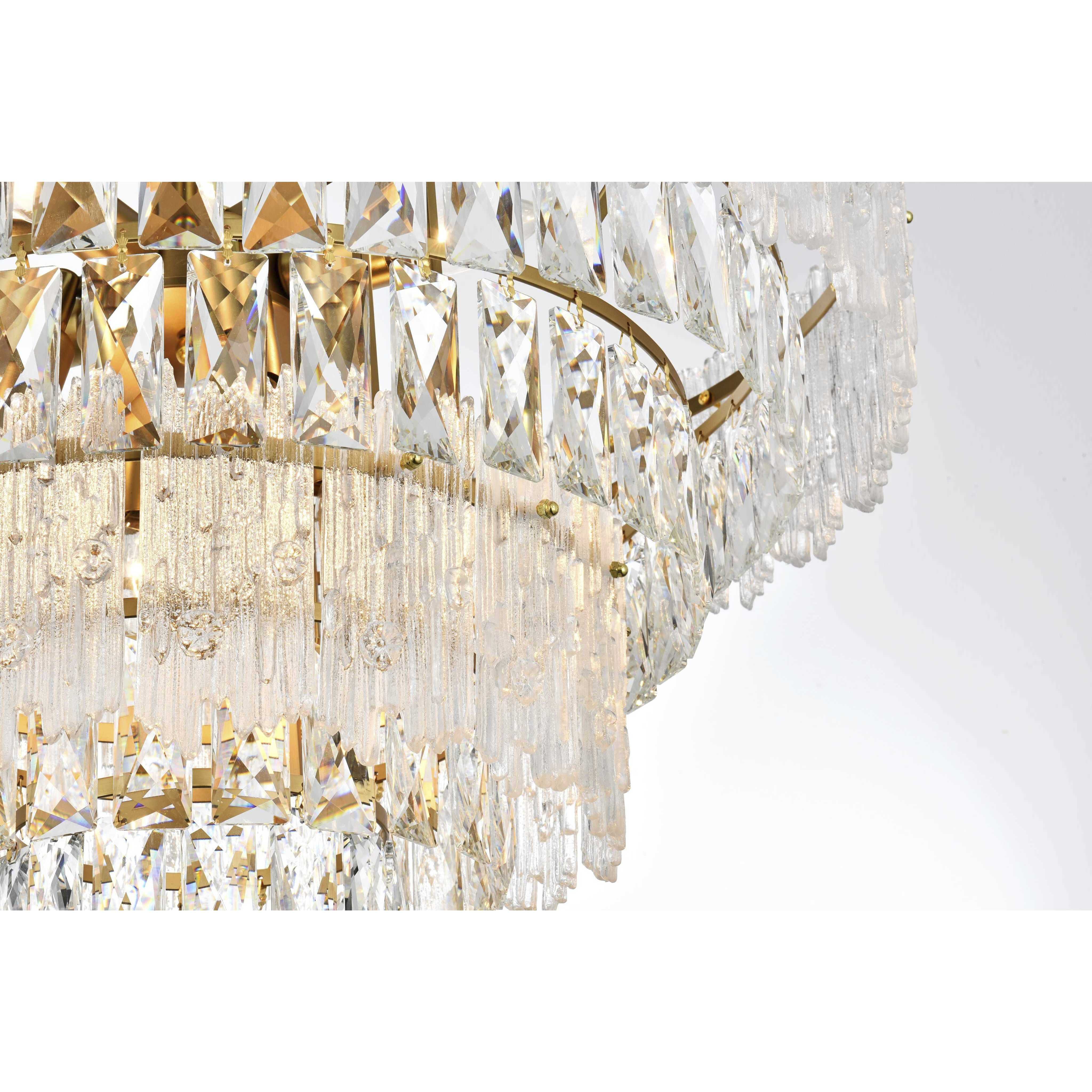 Emilia 8 Light 25 inch Satin Gold Flush Mount Ceiling Light