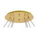 Monroe LED 41 inch Gold Chandelier Ceiling Light
