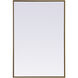 Eternity 36 X 24 inch Brass Mirror in 24 x 36