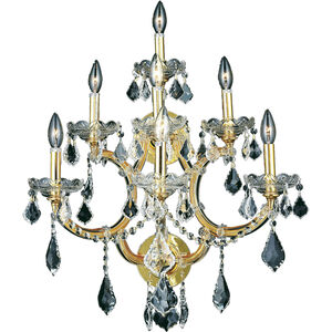 Maria Theresa 7 Light 22 inch Gold Wall Sconce Wall Light in Clear, Royal Cut