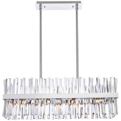 Serephina 20 Light 36 inch Chrome Linear Chandelier Ceiling Light