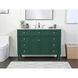 Park Avenue 48 X 22 X 35 inch Green Vanity Sink Set