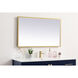Pier 30 X 24 inch Brass LED Mirror